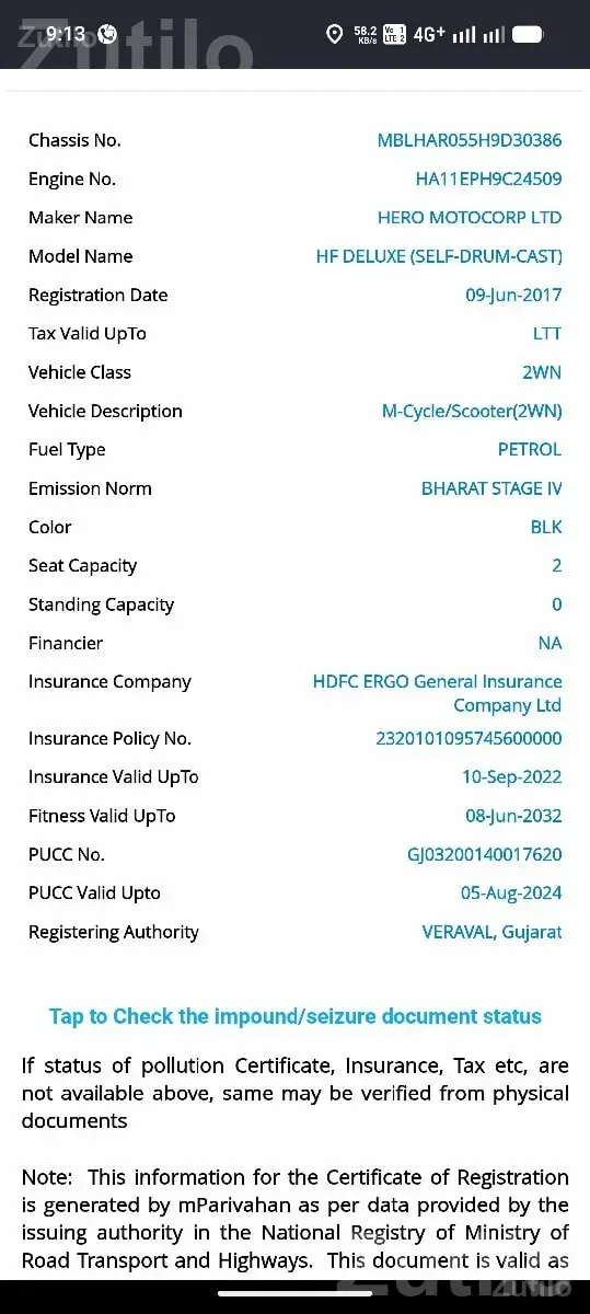 Hero HF Deluxe 2017 Bike 40,000 km - બાઇક્સ - ઊના - Image 2