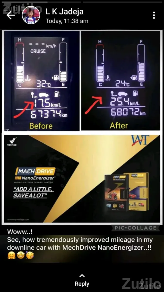 Nano Energizer Engine Oil Additive for Vehicles - ઓટો પાર્ટ્સ - રાજકોટ શહેર - Image 2