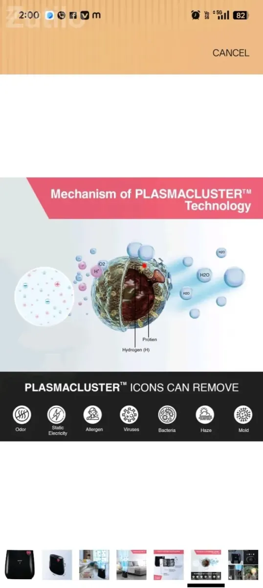 Sharp FP-JA30M-B Air Purifier with HEPA Filter - અન્ય ઘરેલુ ઉપકરણો - વેરાવળ - Image 3