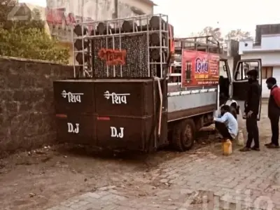 Complete DJ Sound Setup with Generator and Laptop
