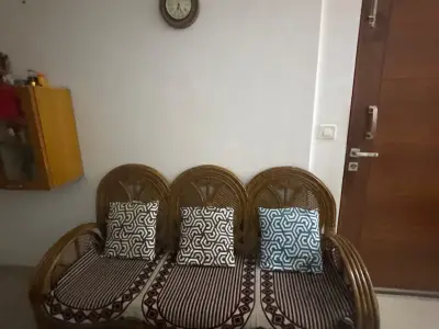 Sofa set along with centre table made of cane Sofa set along with centre table made of cane