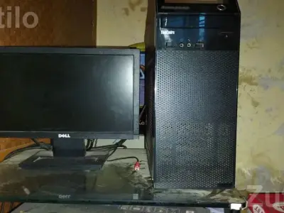 Lenovo ThinkCentre Desktop with Dell Monitor Lenovo ThinkCentre Desktop with Dell Monitor