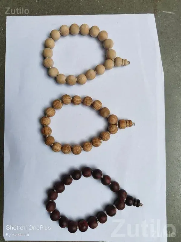Handmade Wooden Bead Bracelets Set - મોબાઇલ ફોન - ભેસાણ - Image 1