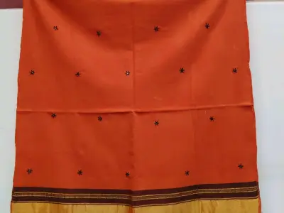 Woolen Shawl 36x84 Orange Design