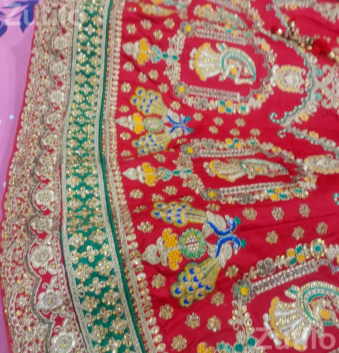 Red Bridal Lehenga with Rajwadi Zari Work - મહિલાઓના કપડા - વડોદરા શહેર - Image 2