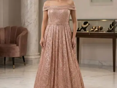 Pink embellished gown Pink embellished gown