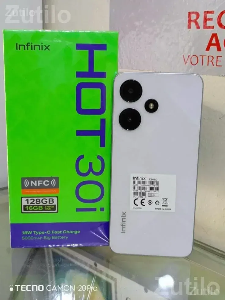 Infinix Hot 30i 8GB 128GB Used Smartphone - મોબાઇલ ફોન - ફતેપુરા - Image 2