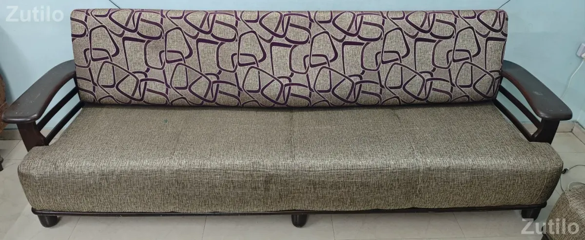 Teak wood Sofa Set 4 + 3 (=7) Seater, with Seat & Back covers - સોફા સેટ અને કાઉચ - અમદાવાદ શહેર - Image 3