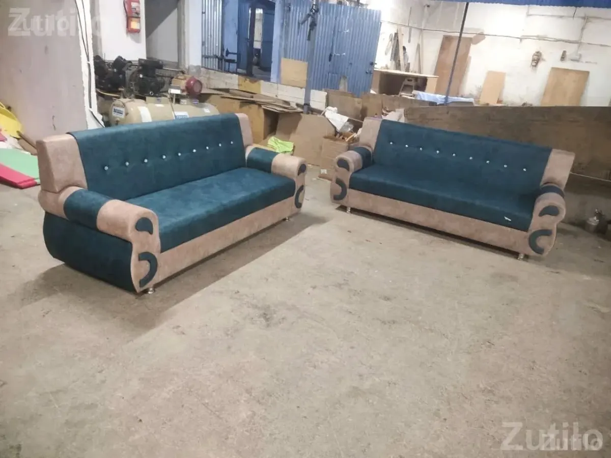 Brown Fabric Sofa Set 3 Plus 2 Seater - Sofa Sets - Amreli City - Image 5