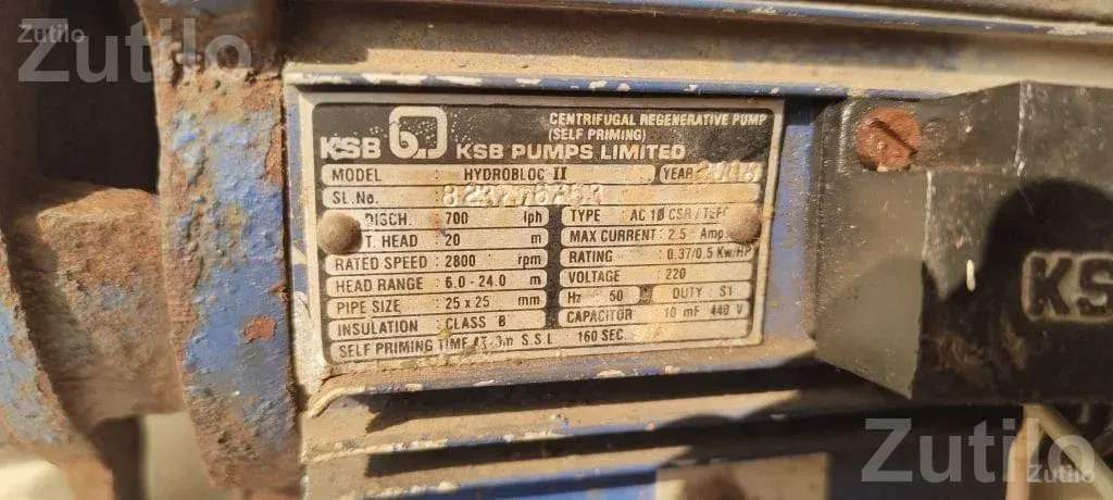 KSB 1 HP Water Motor Pump 18 Meter Range - પમ્પ અને મોટર્સ - જુનાગઢ - Image 5