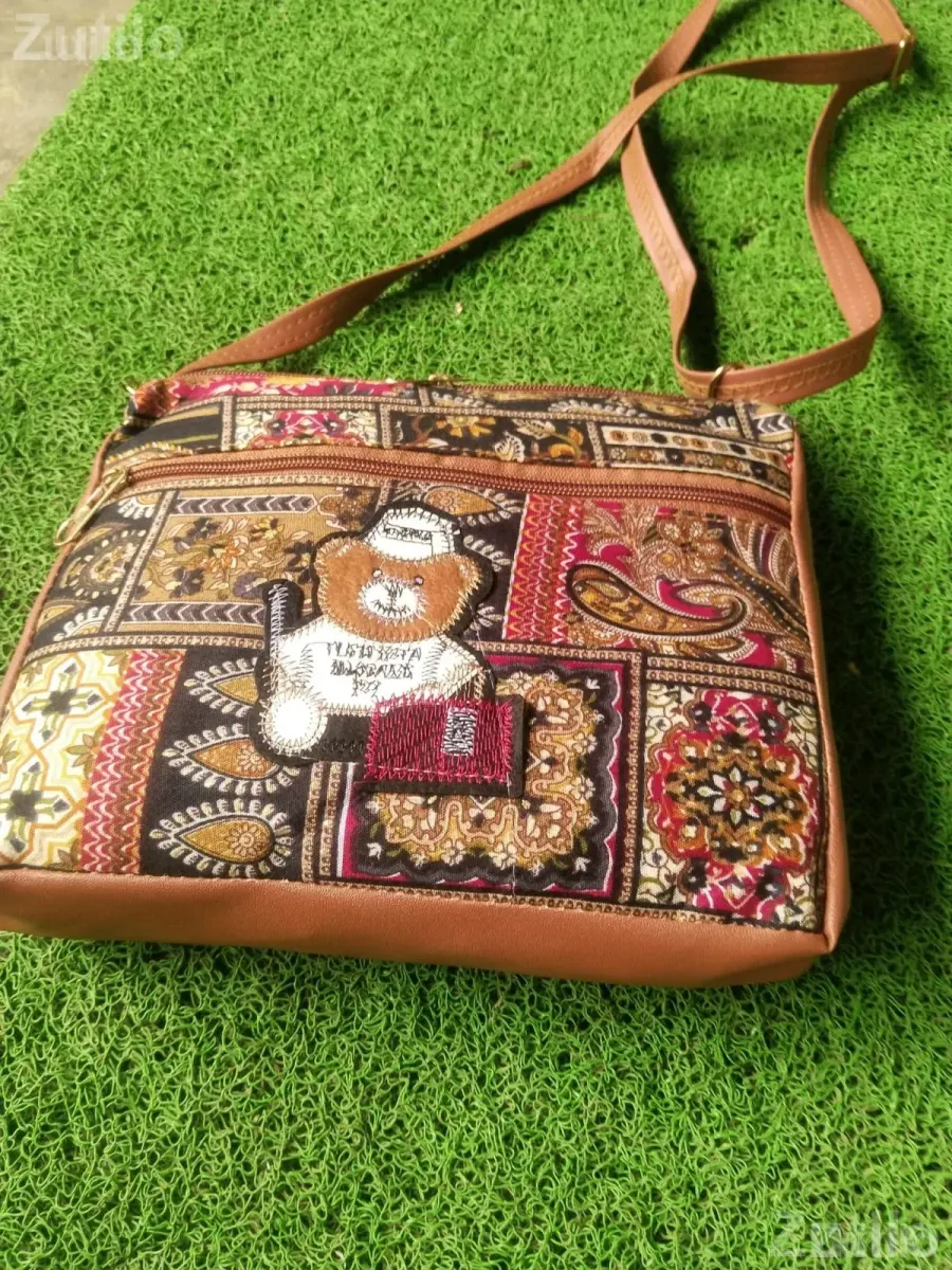 Printed Multi Zip Fashion Bag - Fashion Accessories - Kalol - Image 4