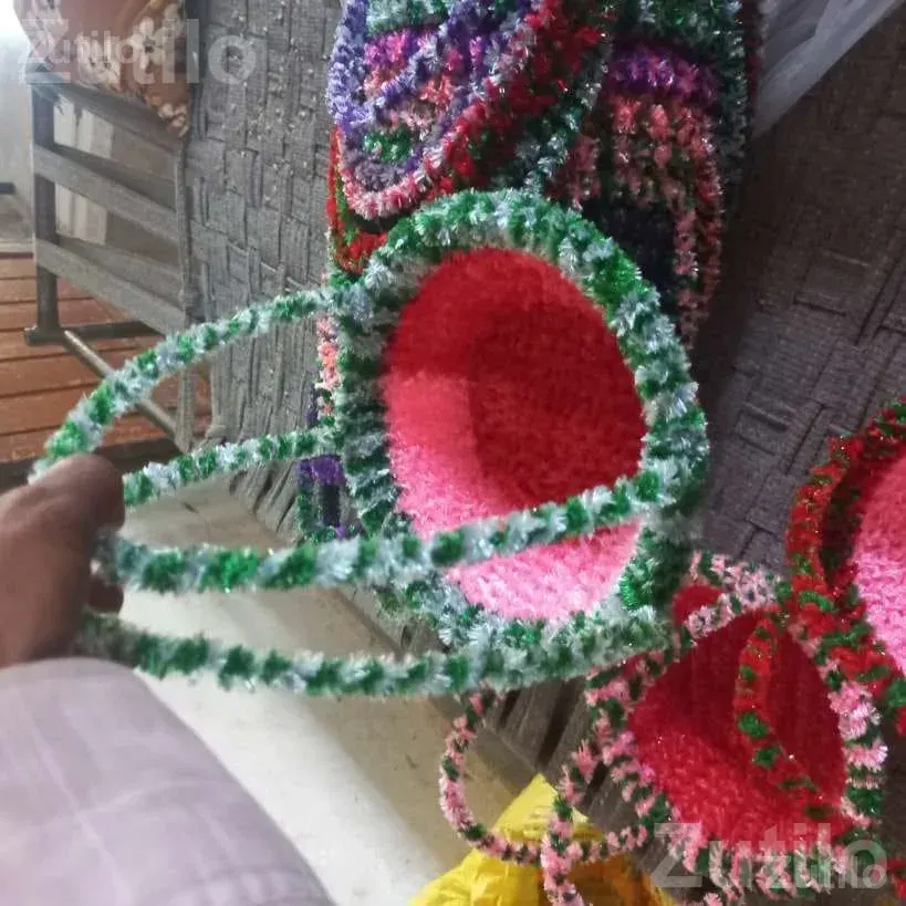 Handmade Wool Covered Baskets in Multiple Colors - Art & Craft Supplies - Botad - Image 2