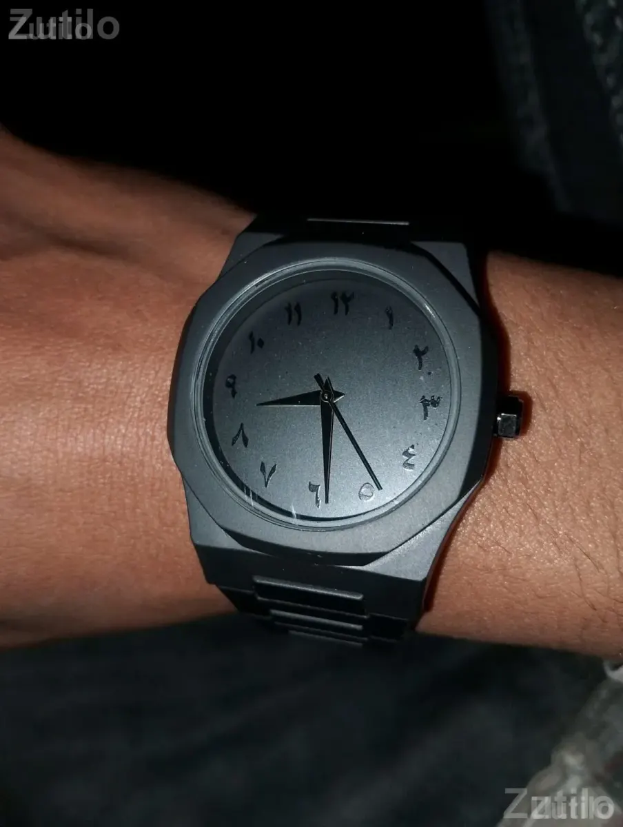 Black Analog Wrist Watch with Arabic Dial - ફેશન ઍક્સેસરીઝ - ધ્રાંગધ્રા - Image 1