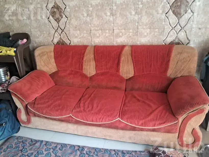 Red Fabric 3 Seater Sofa Set - Sofa Sets - Rajkot City - Image 3