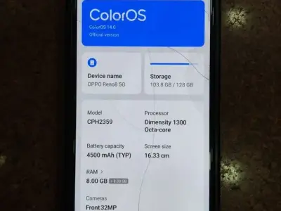 OPPO Reno8 5G 8GB 128GB with Box and Bill