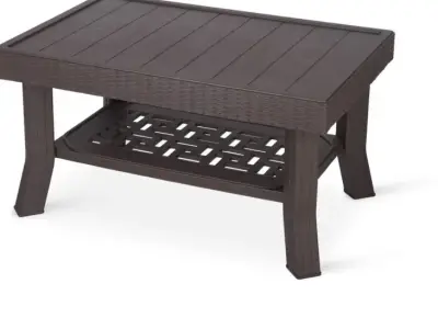 Vegas Plastic Outdoor Table (Finish Color -Brown, DIY (Do-It-Yourself))