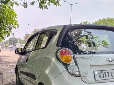 Chevrolet Beat White Hatchback Car