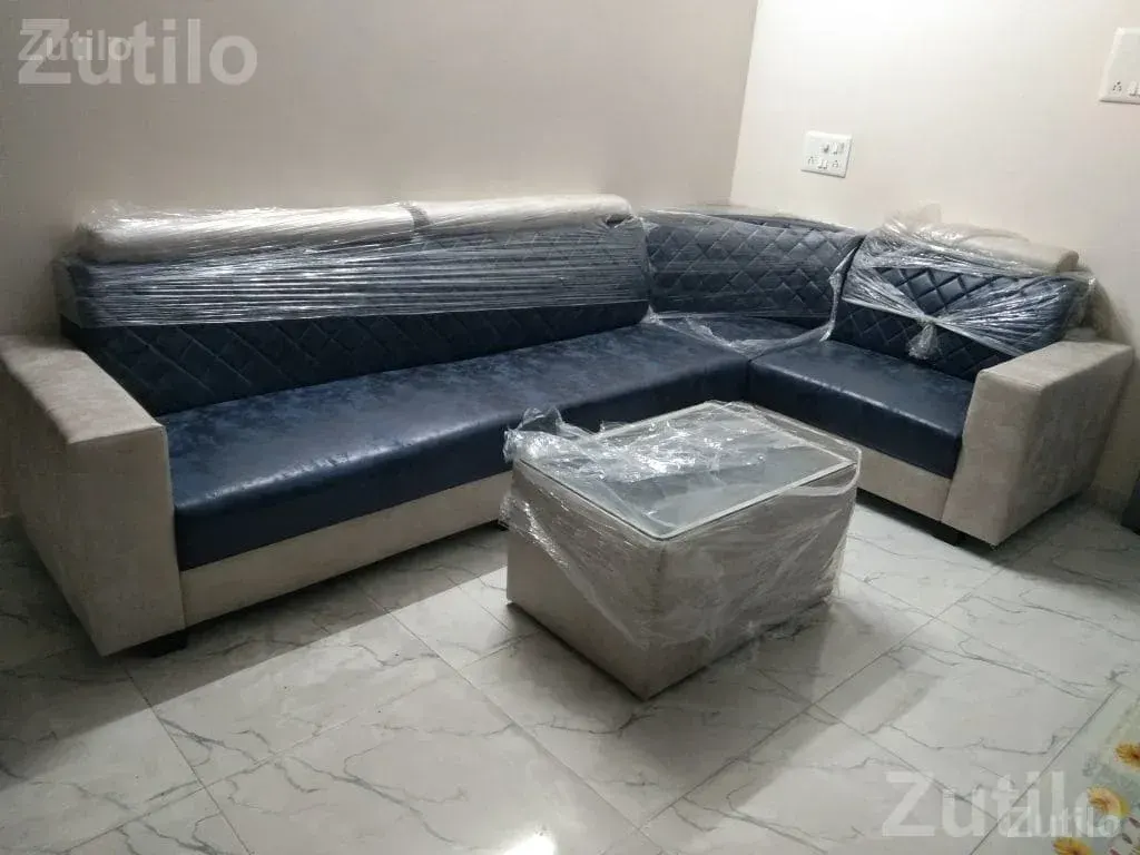 L Shape Sofa Set with Center Table - સોફા સેટ અને કાઉચ - મંડવી - Image 2