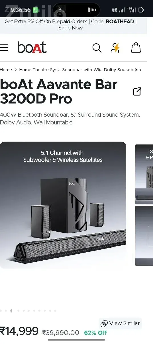 boAt Aavante Bar 3200D Pro Soundbar - ઇલેક્ટ્રોનિક ઍક્સેસરીઝ - જામકંડોરણા - Image 3