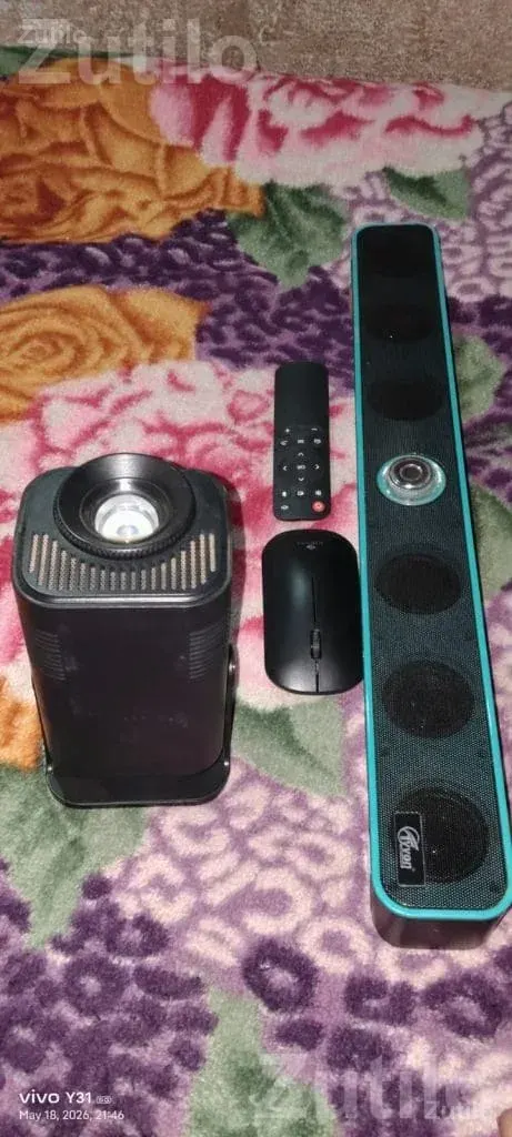 4K Projector with Remote, Wireless Mouse and Speaker - Accessories - Mahuva - Image 2