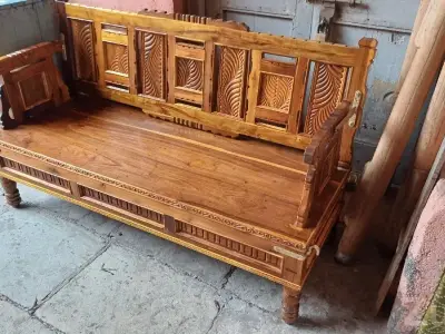 Pure Sagwan Wooden Hindolo Swing Sofa Pure Sagwan Wooden Hindolo Swing Sofa