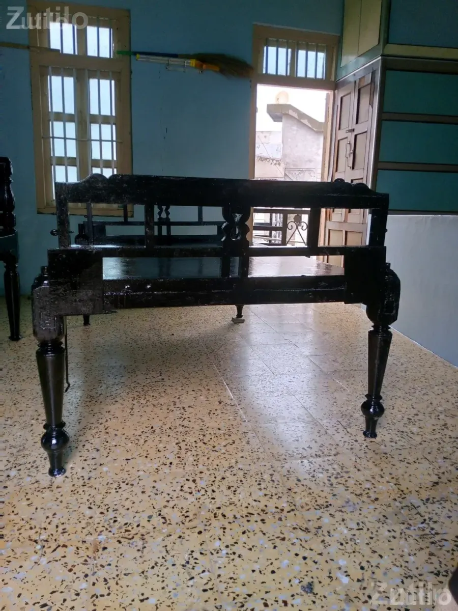 Rajwadi Sag Wood Wooden Bed - પલંગ અને ગાદલા - માંડલ - Image 3