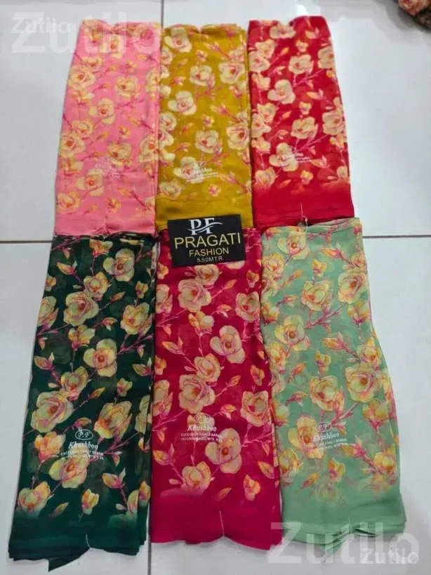 Printed Dress Material Fabric 5.5 Meter - મહિલાઓના કપડા - મુળી - Image 3