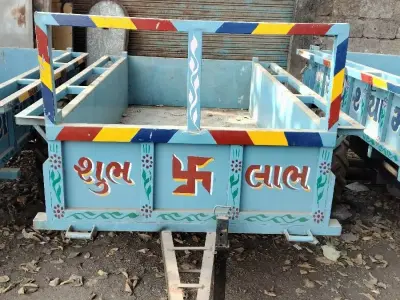 New Painted Farm Utility Trolley Trailer New Painted Farm Utility Trolley Trailer