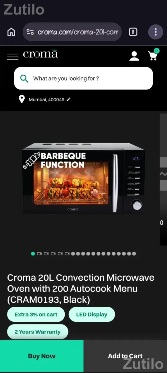 Croma 20L microwave oven - Microwave Ovens - Ahmedabad City - Image 4