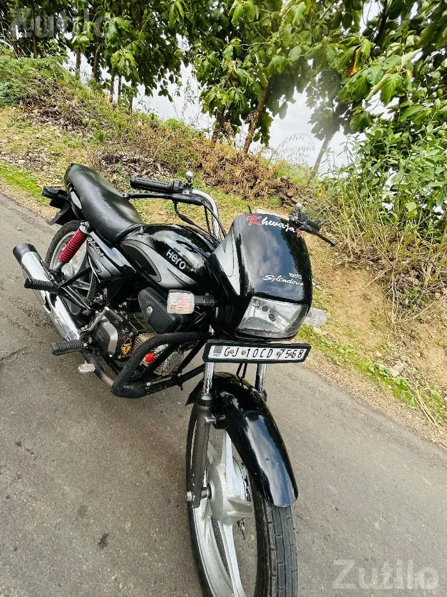 Black Hero Splendor Commuter Motorcycle - બાઇક્સ - ભાણવડ - Image 3