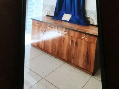 Wooden Storage Cabinet with Multiple Drawers
