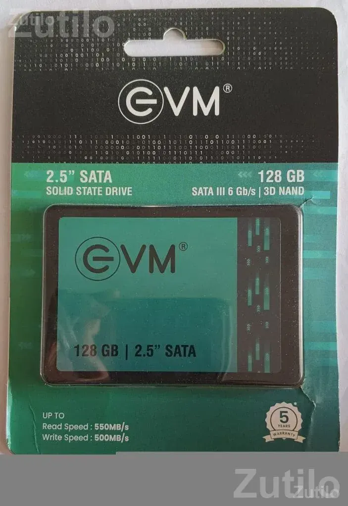 EVM 128GB 2.5 Inch SATA SSD - ઇલેક્ટ્રોનિક ઍક્સેસરીઝ - ફતેપુરા - Image 2