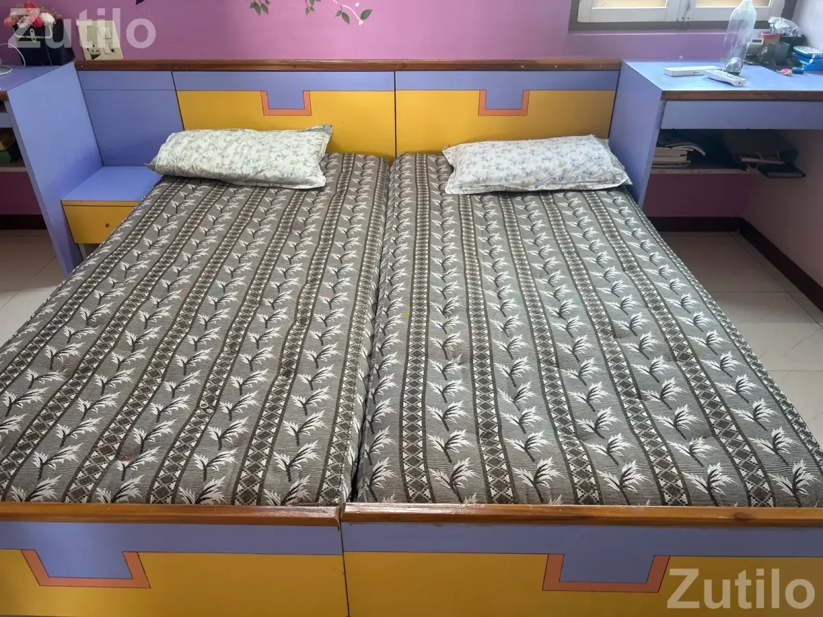 Two single beds with mattress - પલંગ અને ગાદલા - ભરૂચ - Image 2