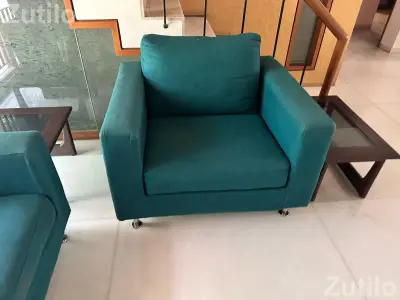 Green single seater sofa Green single seater sofa
