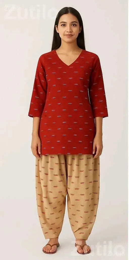 Women's Cotton Kurti with Printed Design - Women's Wear - Lodhika - Image 1
