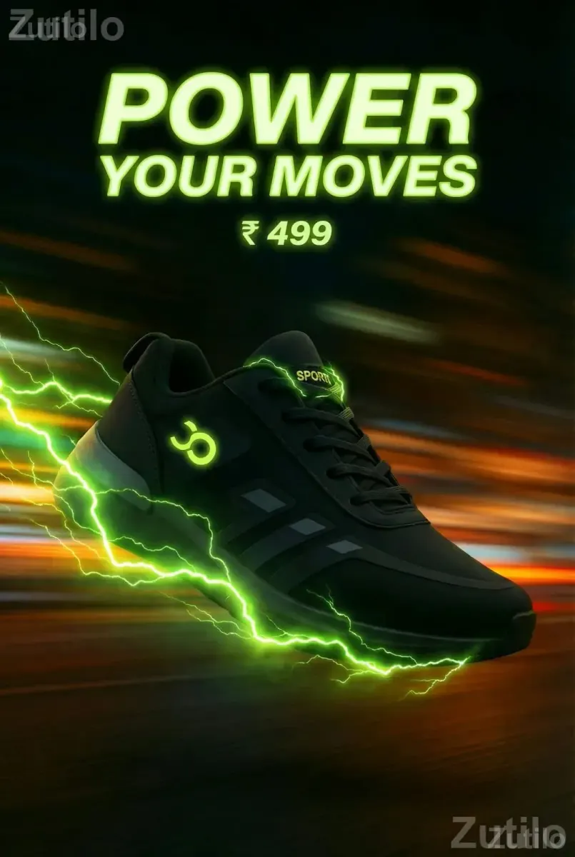 Men's Mesh Lace-Up Sports Shoes, Solid Pattern - Footwear - Jamjodhpur - Image 4