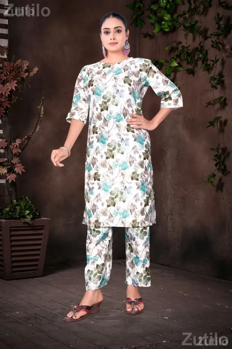 Women’s Kurti Pant 2 Piece Dress Set - મહિલાઓના કપડા - સુરત શહેર - Image 2