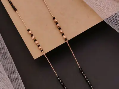 Black Beads Mangalsutra Necklace Black Beads Mangalsutra Necklace