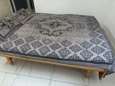 Cell double bed with mattress