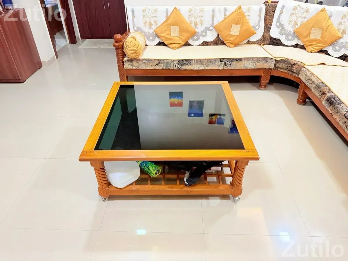 Wooden Sofa set 3+1+3 with Center Table - સોફા સેટ અને કાઉચ - અમદાવાદ શહેર - Image 5