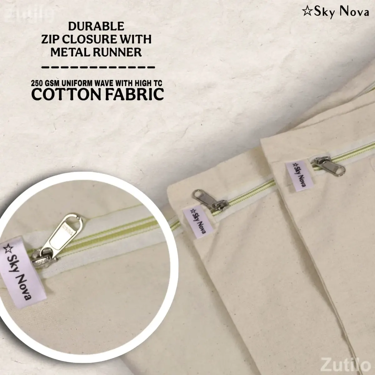 Cotton Saree Storage Bags Set of 12 Beige - વોર્ડરોબ, કબાટ અને સ્ટોરેજ - રાણપુર - Image 3