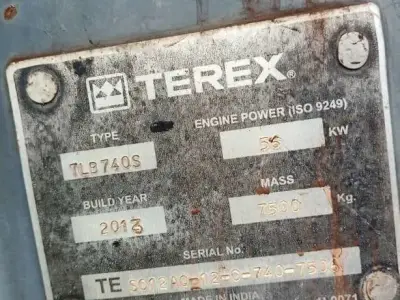 Terex TLB 740S Backhoe Loader 2013 Terex TLB 740S Backhoe Loader 2013