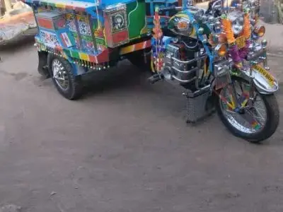 Decorated Passenger Auto Rickshaw
