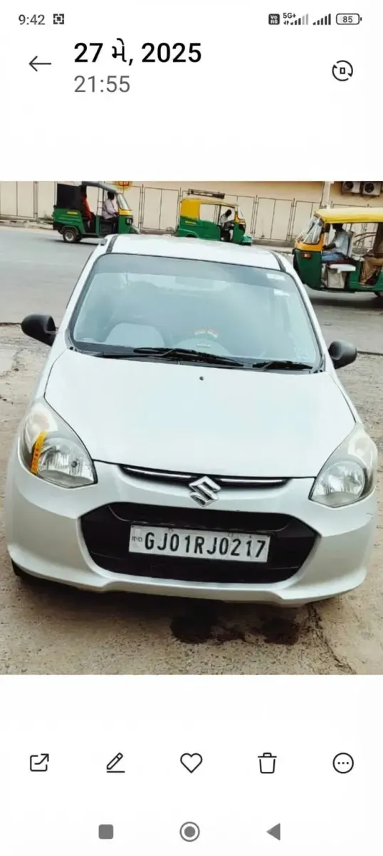 Maruti Alto 800 2015 White Hatchback - કાર - મુળી - Image 4