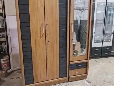 Wooden Wardrobe Cupboard with Mirror Wooden Wardrobe Cupboard with Mirror