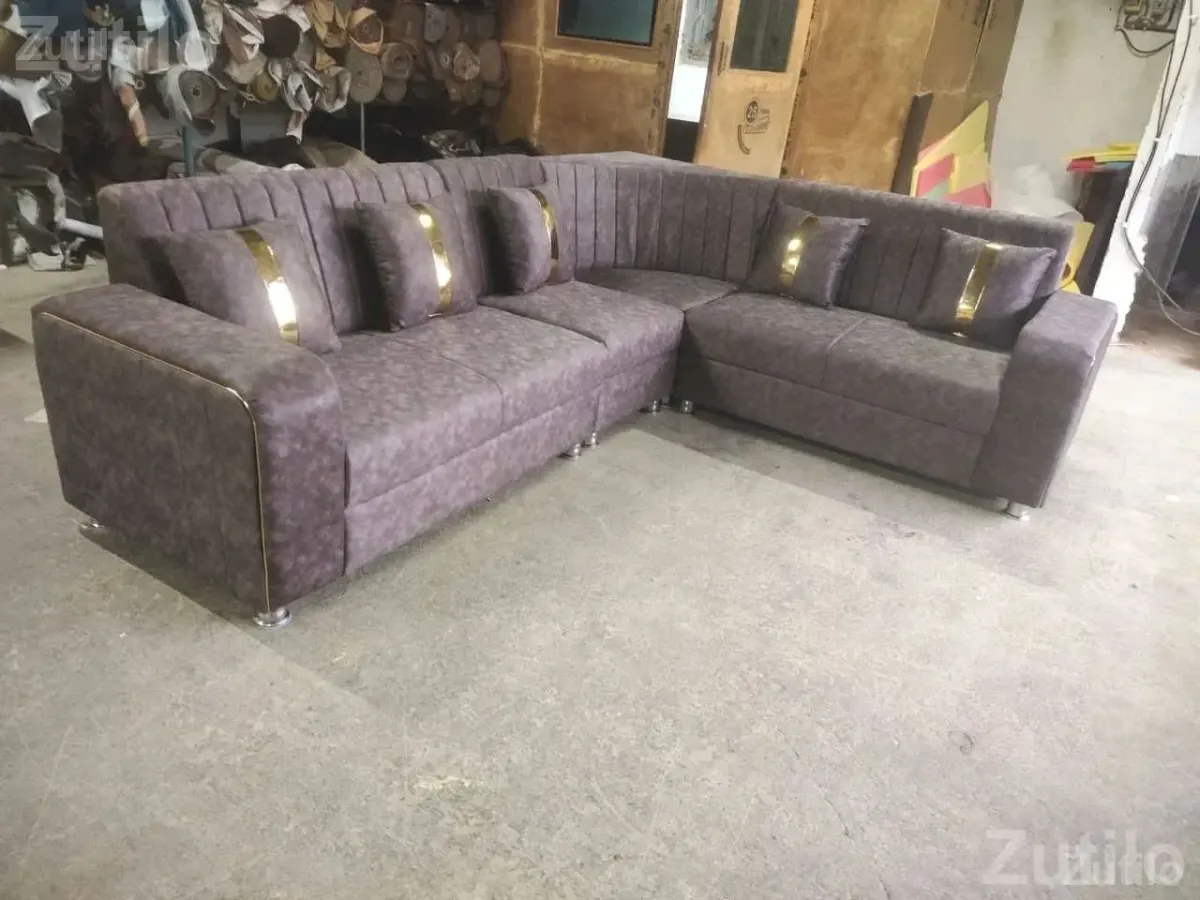 Brown Fabric Sofa Set 3 Plus 2 Seater - Sofa Sets - Amreli City - Image 3