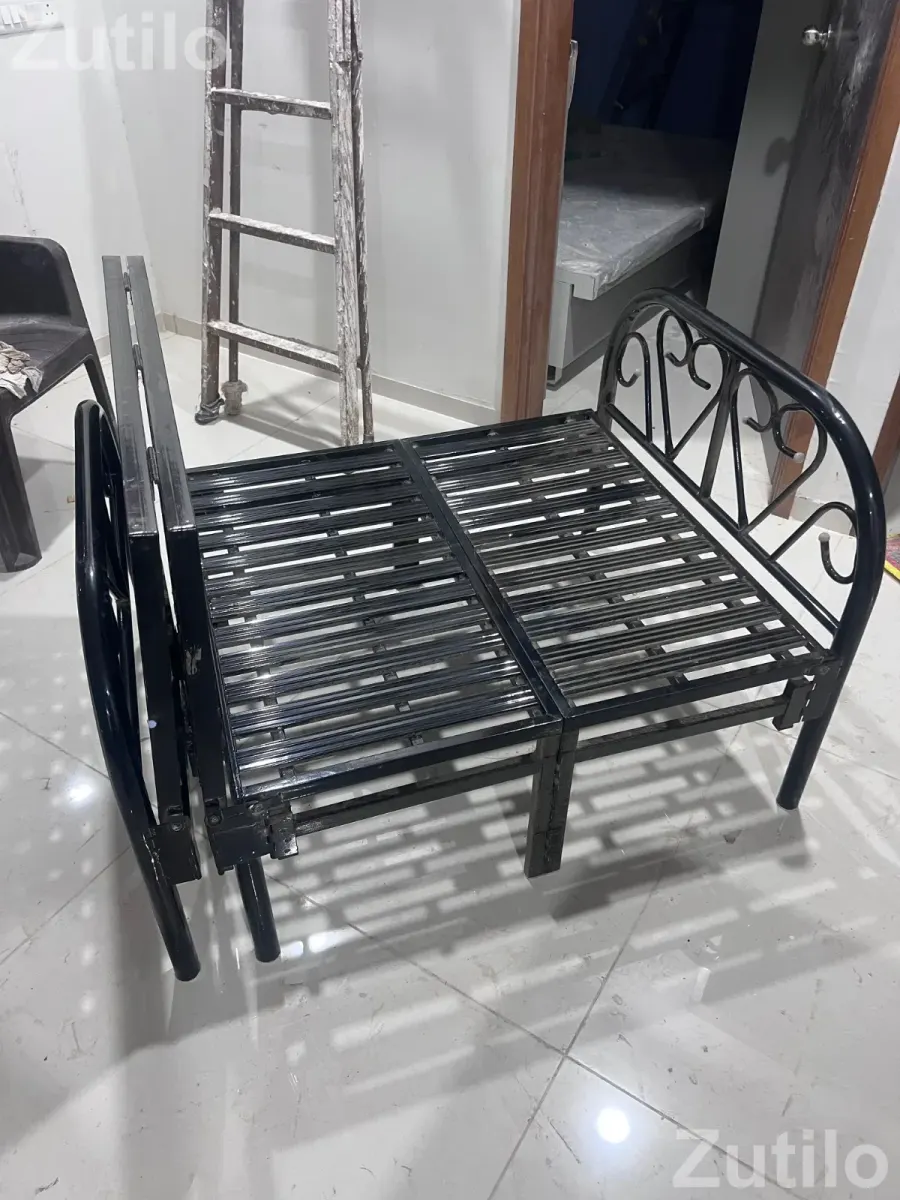 Portable folding bed and wakefit mattress - Beds & Mattresses - Ahmedabad City - Image 4