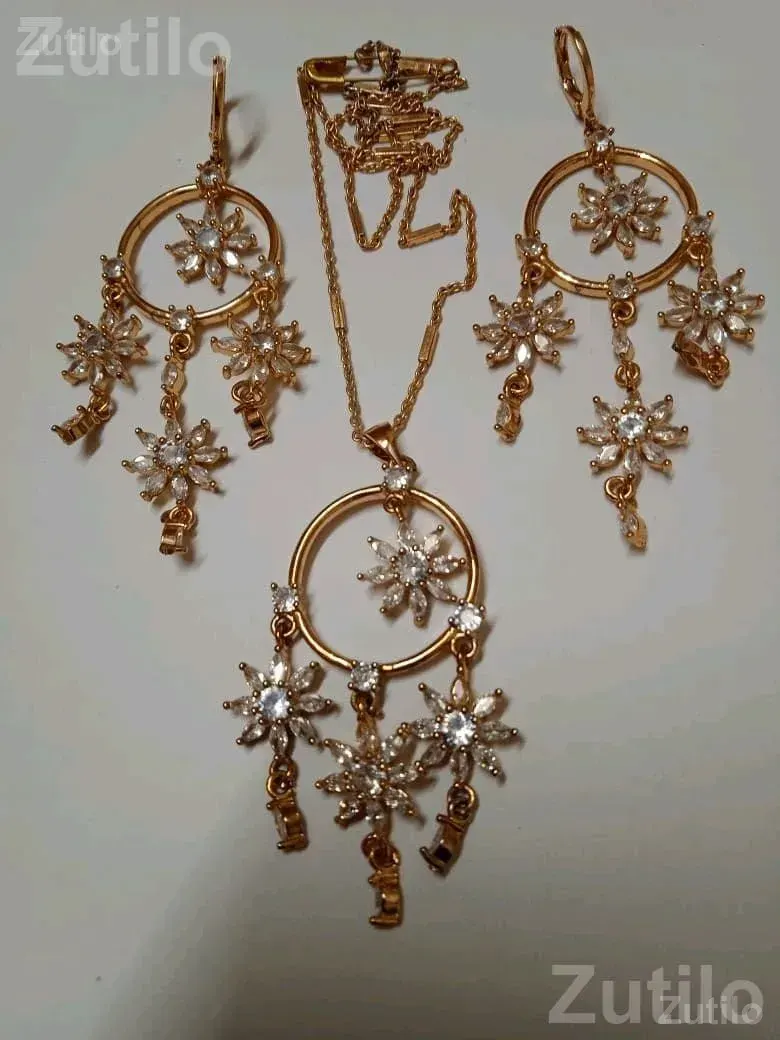 Stone Work Earrings and Chain Pendant Set - ફેશન ઍક્સેસરીઝ - વડોદરા શહેર - Image 3