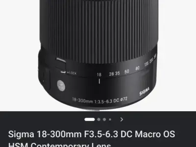 Excellent Sigma 18-300mm f/3.5-6.3 DC Macro OS HSM lens Excellent Sigma 18-300mm f/3.5-6.3 DC Macro OS HSM lens