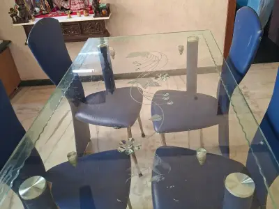 Glass dining table with 4 chair Glass dining table with 4 chair
